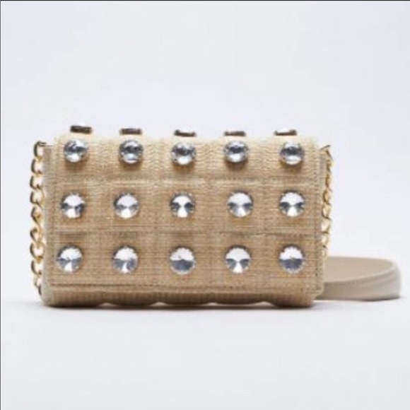 ZARA NWT SPARKLY QUILTED CROSSBODY BAG 🌈 - Picture 5 of 6